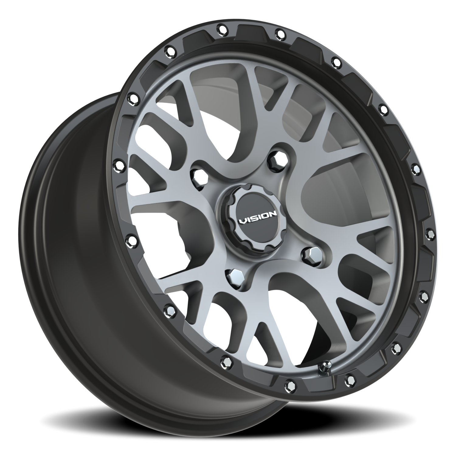 Vision Rocker 15X7 Satin Grey Wheel