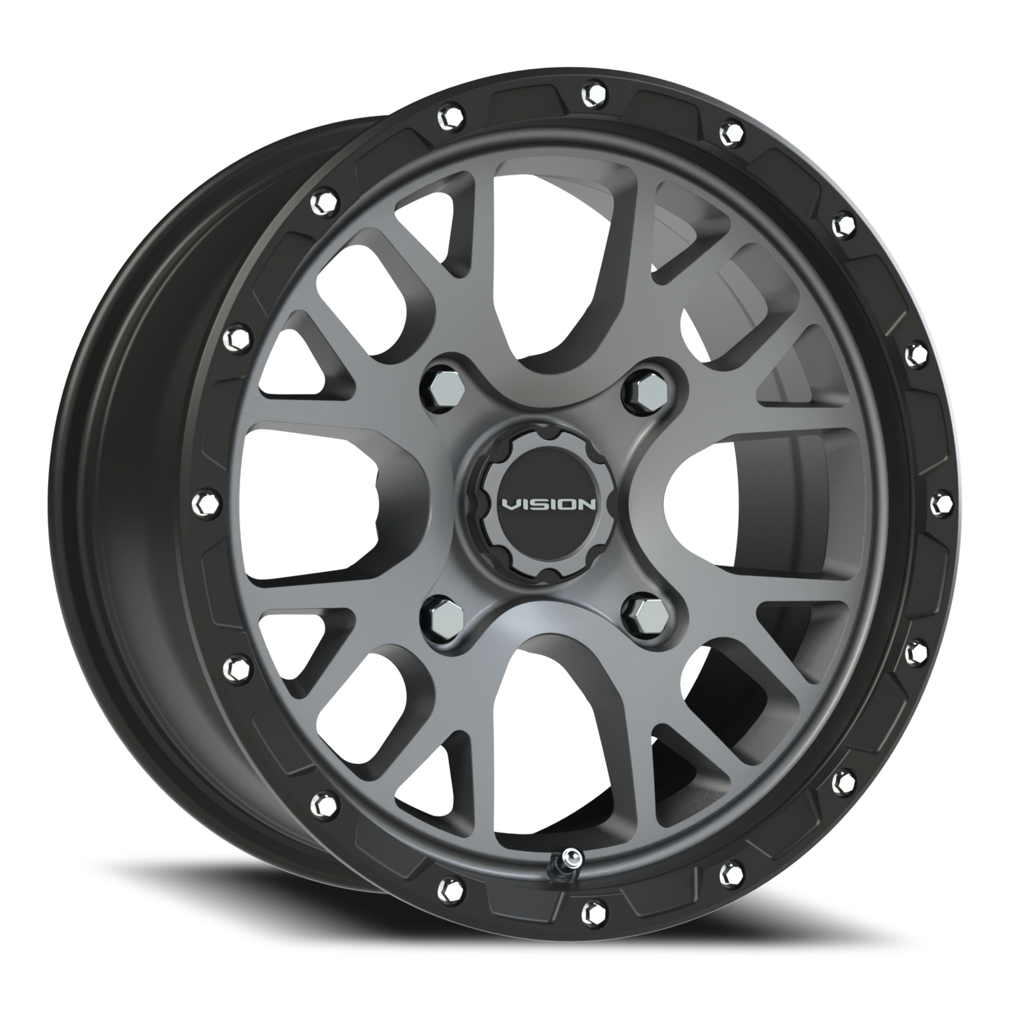 Vision Rocker 15X7 Satin Grey Wheel