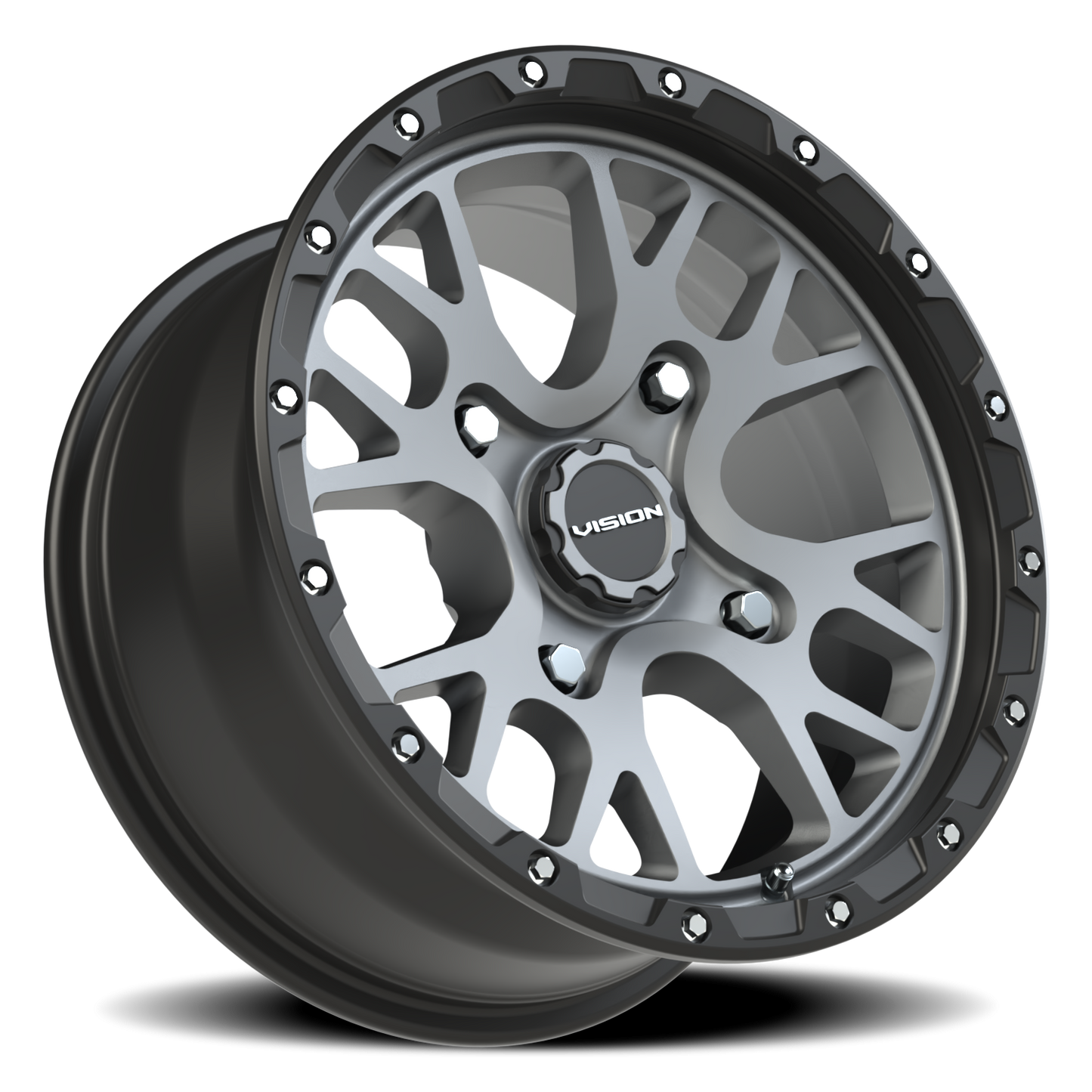 Vision Rocker 15X7 Satin Grey Wheel