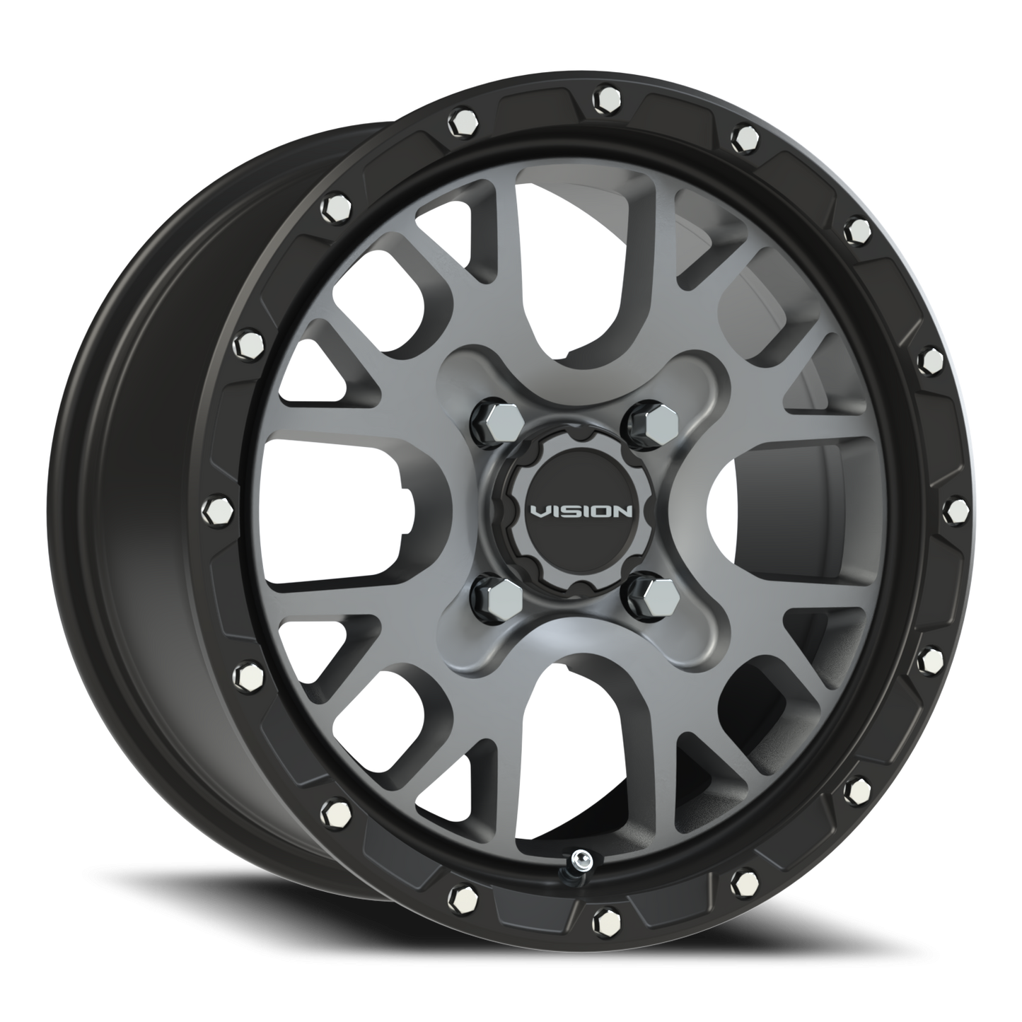 Vision Rocker 14X7 Satin Grey Wheel