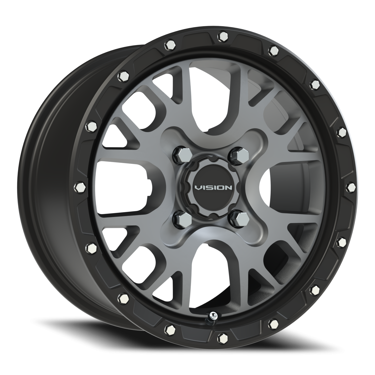 Vision Rocker 14X7 Satin Grey Wheel