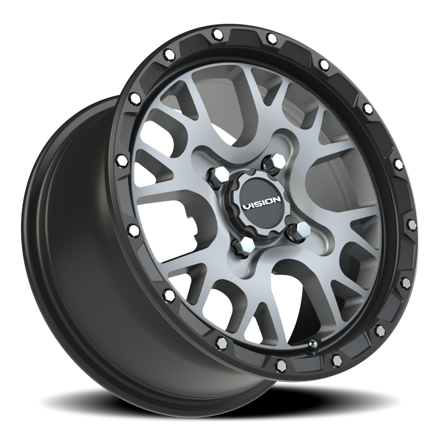 Vision Rocker 14X7 Satin Grey Wheel