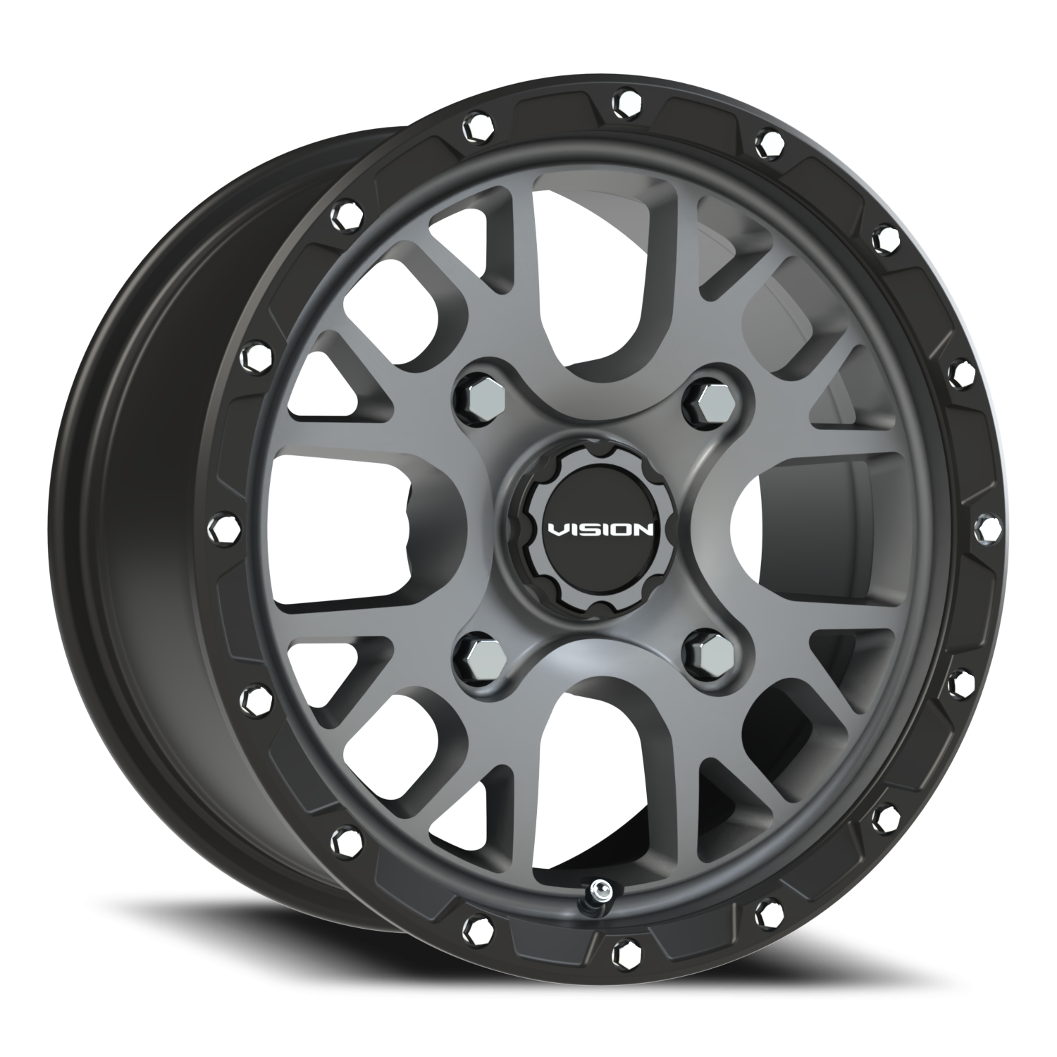 Vision Rocker 14X7 Satin Grey Wheel