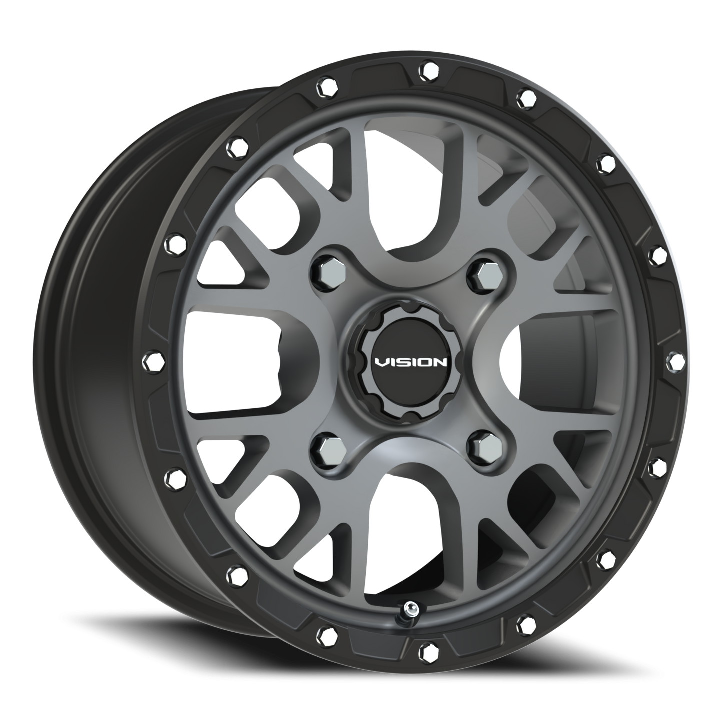 Vision Rocker 14X7 Satin Grey Wheel