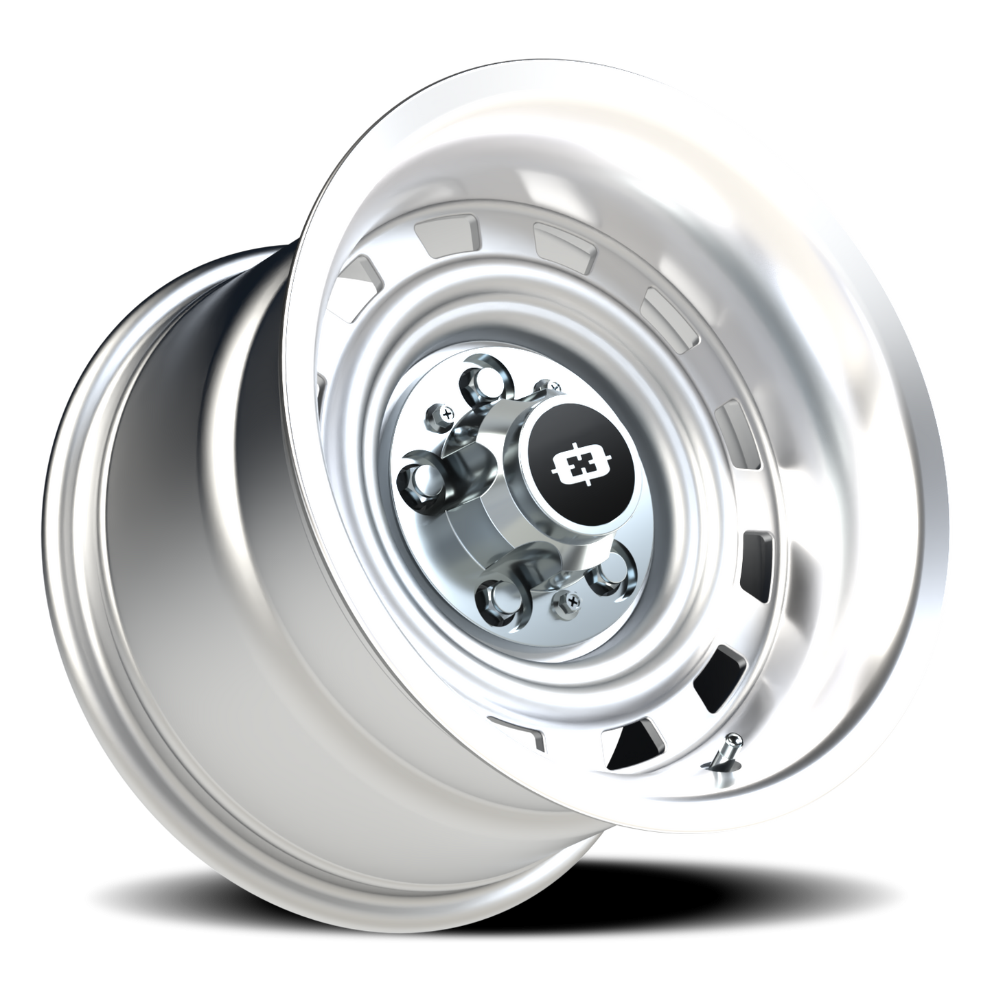 Vision CS-8X20HF 15X10 Silver Machined Lip Wheel