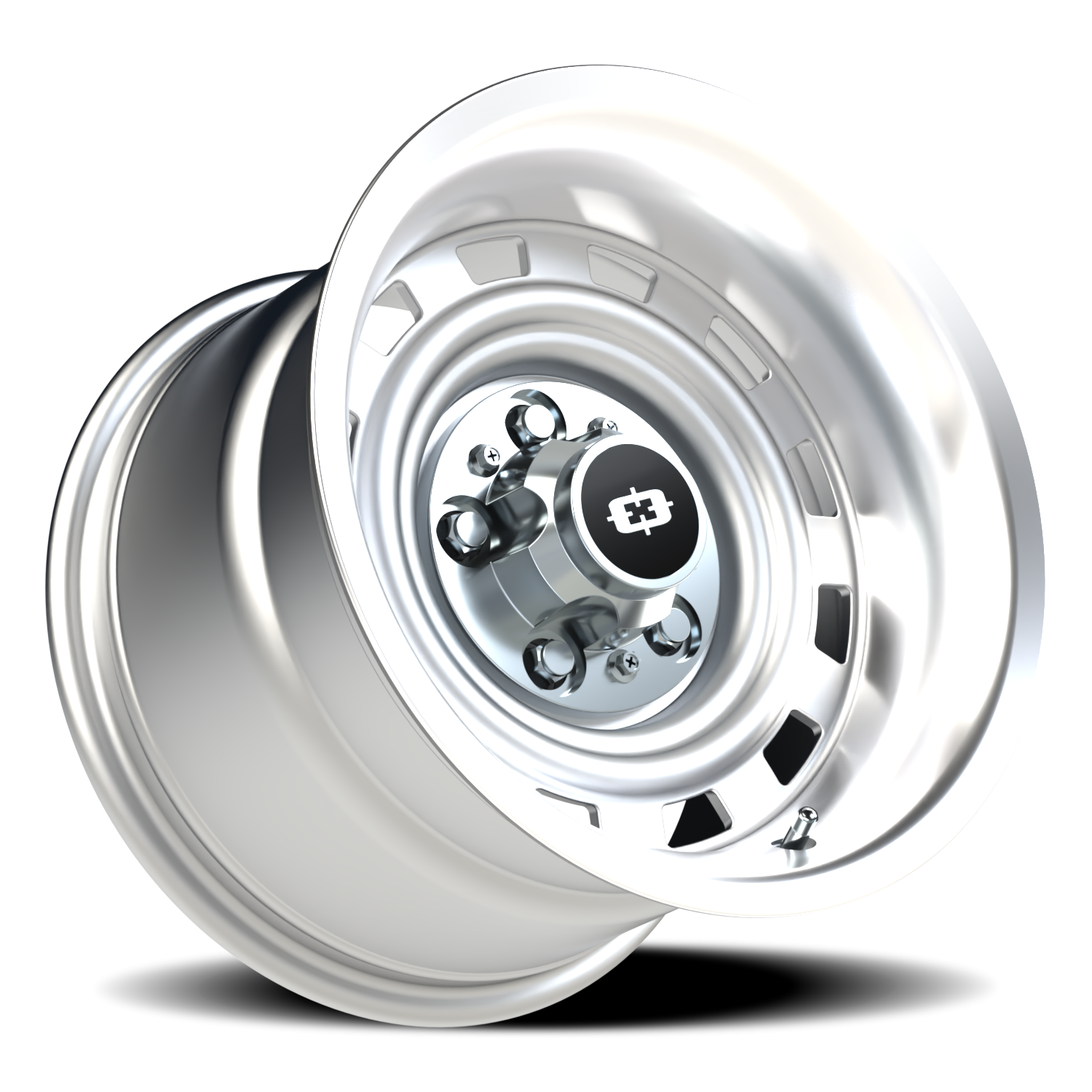 Vision CS-8X20HF 15X10 Silver Machined Lip Wheel