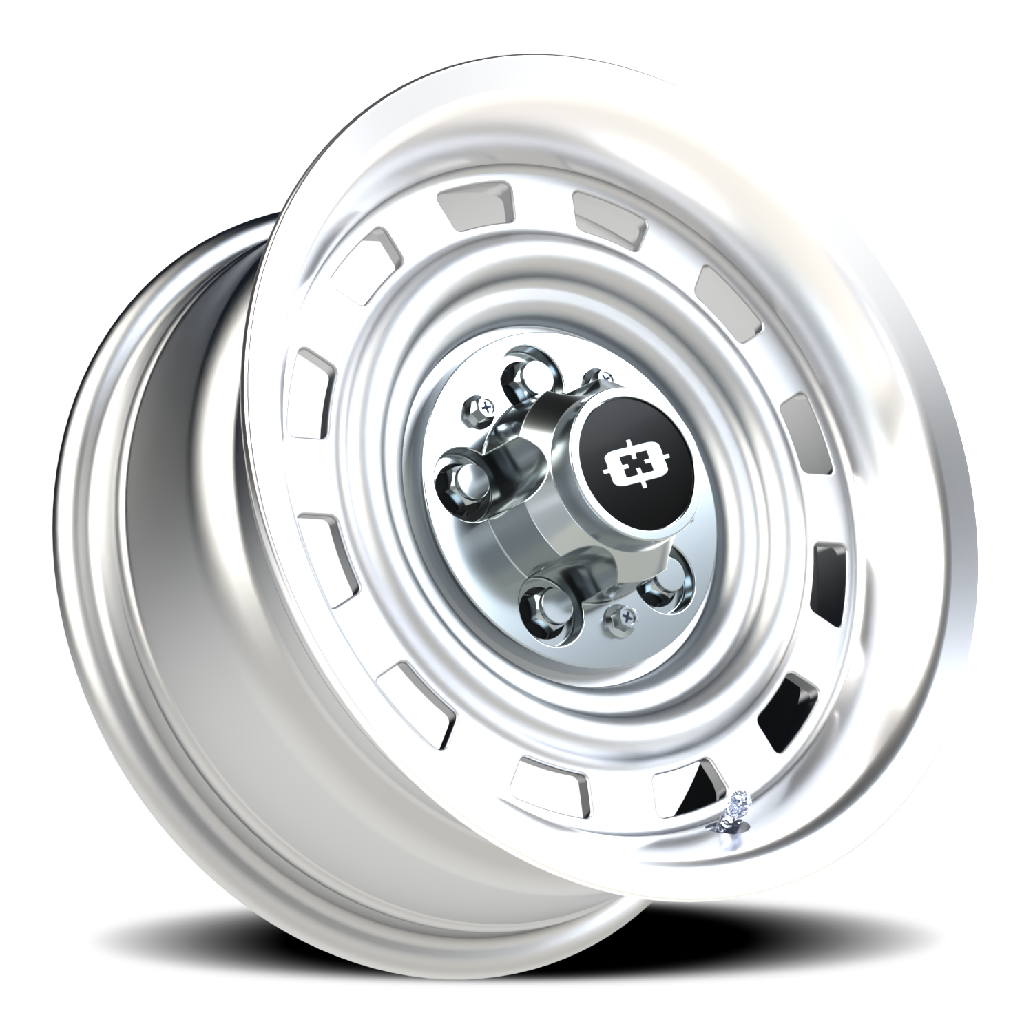 Vision CS-8X20HF 15X7 Silver Machined Lip Wheel