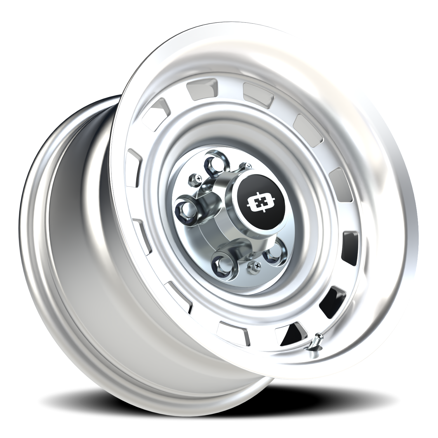 Vision CS-8X20HF 15X8 Silver Machined Lip Wheel