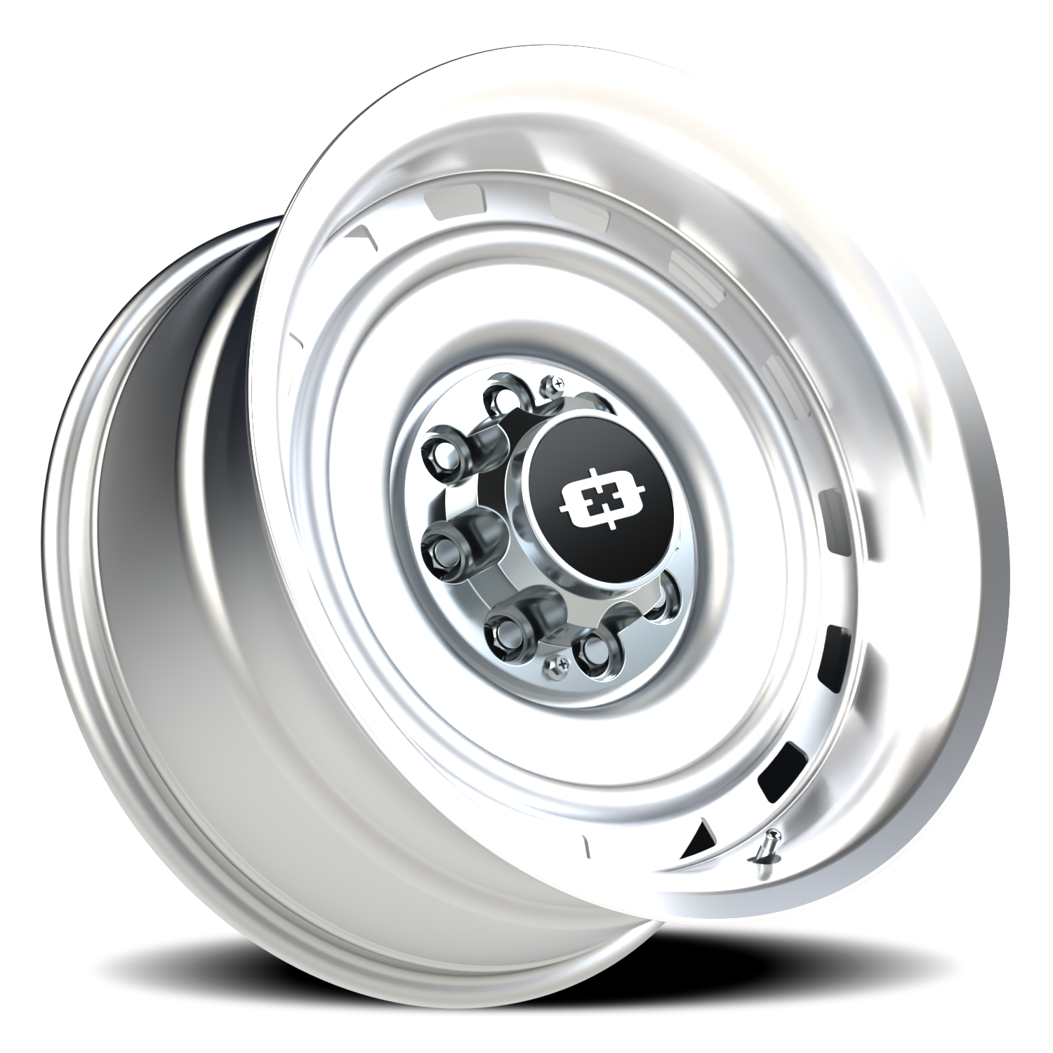 Vision CS-8X20HF 20X10 Silver Machined Lip Wheel