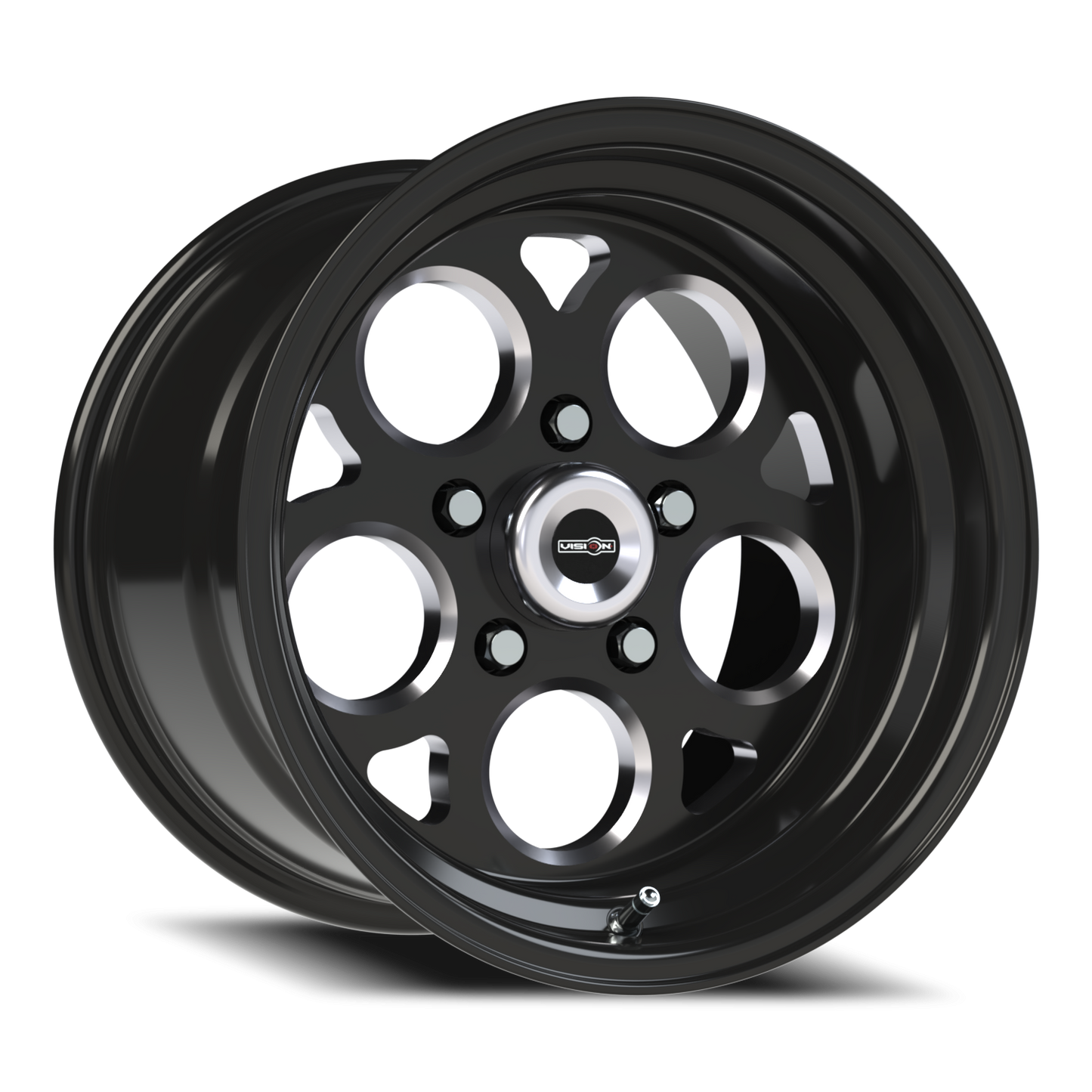 Vision Mag 15X10 Gloss Black with Milled Windows Wheel