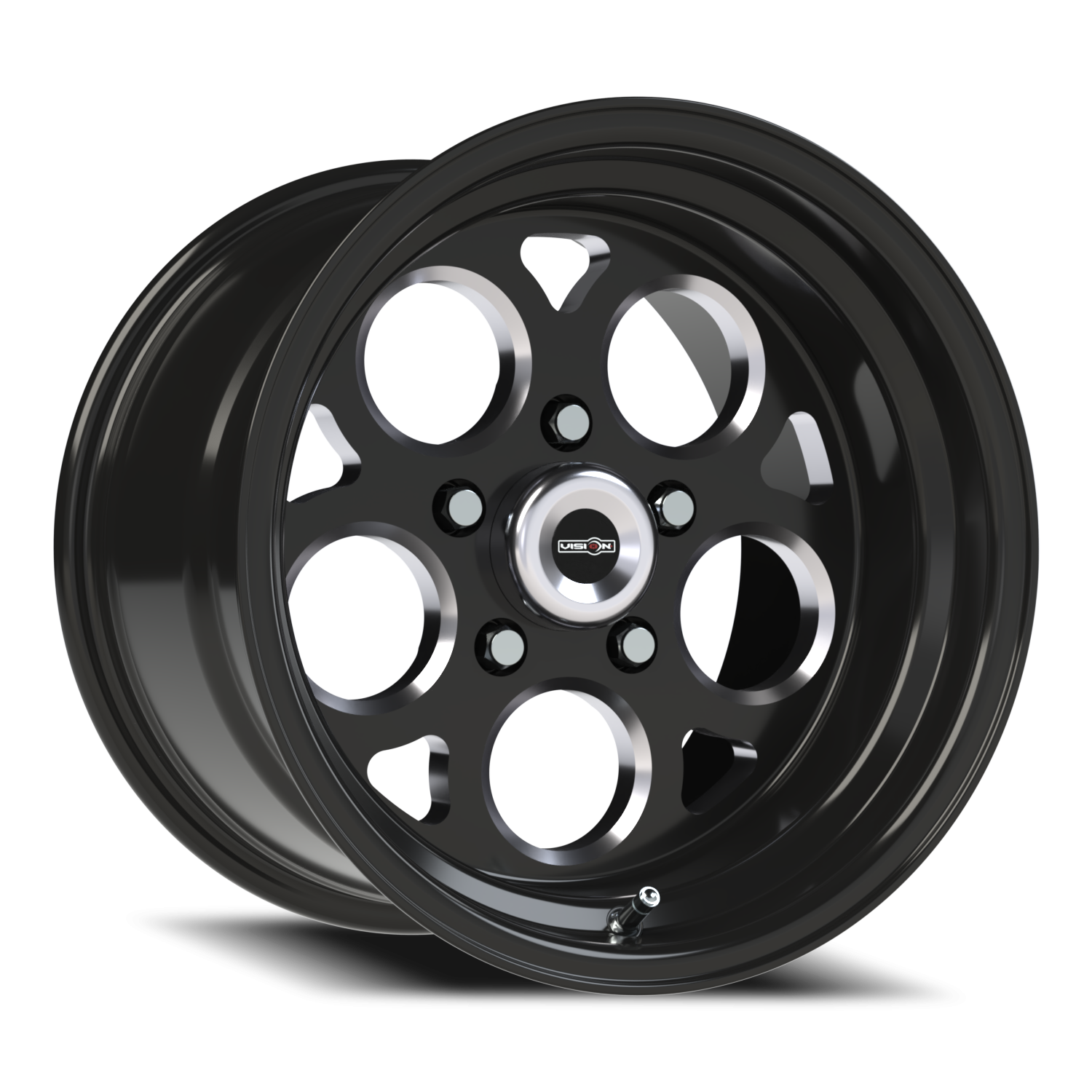 Vision Mag 15X10 Gloss Black with Milled Windows Wheel