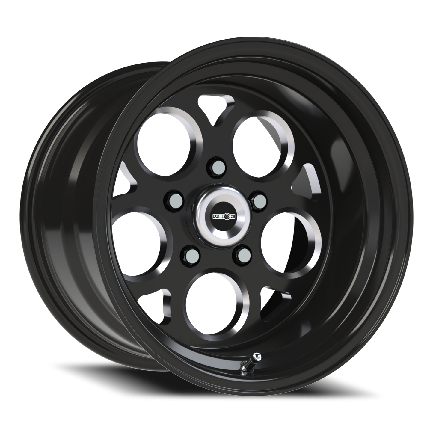 Vision Mag 15X10 Gloss Black with Milled Windows Wheel