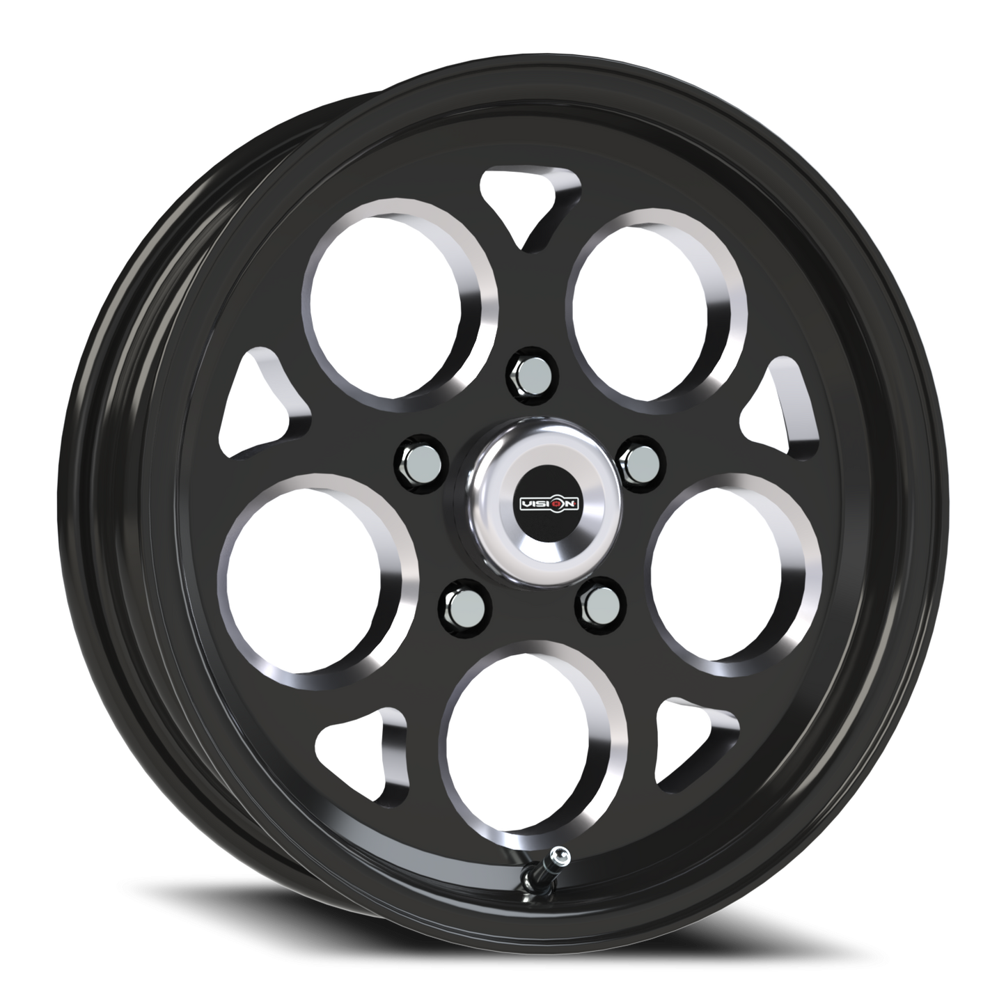 Vision Mag 15X4 Gloss Black with Milled Windows Wheel