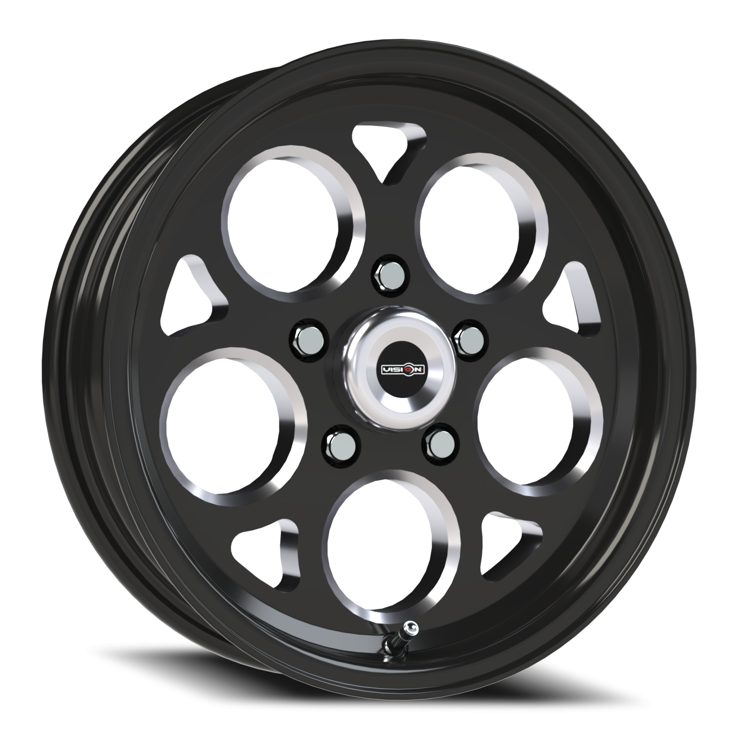 Vision Mag 15X4 Gloss Black with Milled Windows Wheel