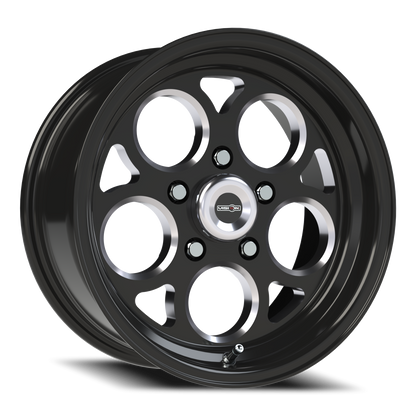 Vision Mag 15X7 Gloss Black with Milled Windows Wheel