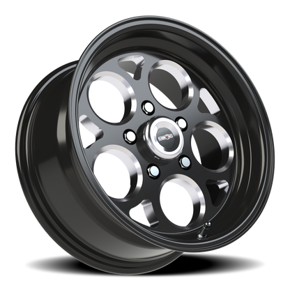 Vision Mag 15X7 Gloss Black with Milled Windows Wheel