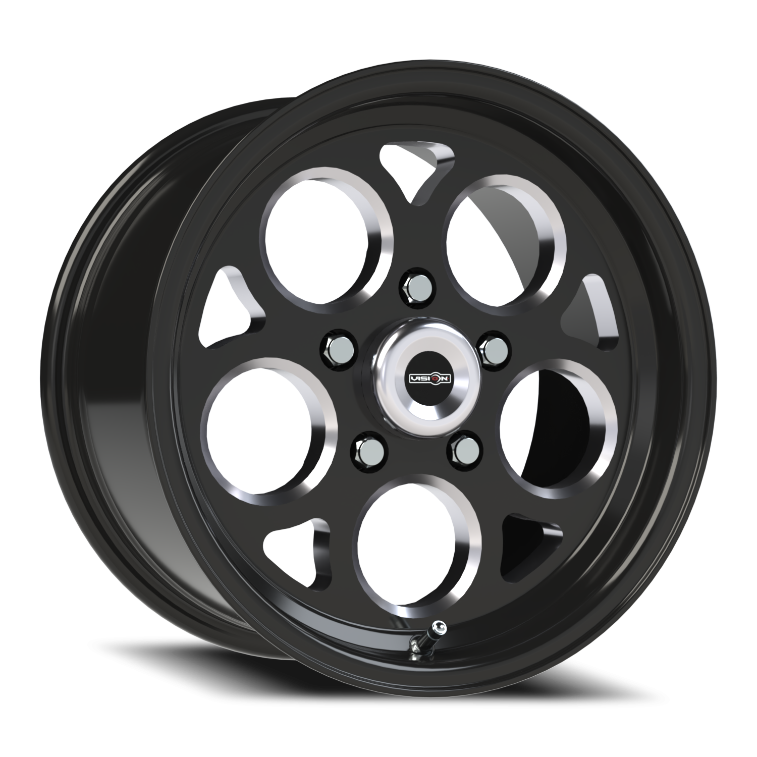 Vision Mag 15X8 Gloss Black with Milled Windows Wheel