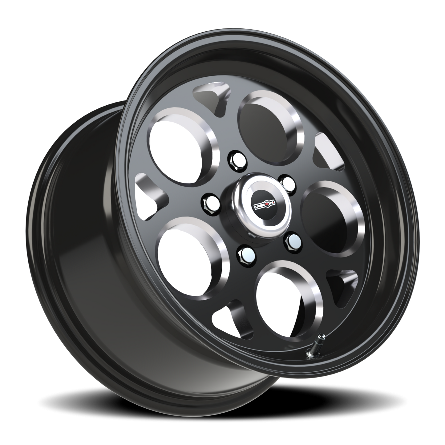 Vision Mag 15X8 Gloss Black with Milled Windows Wheel