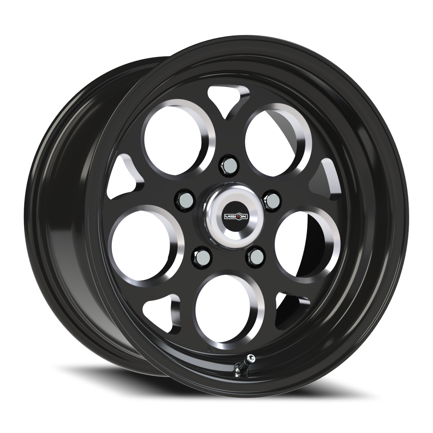 Vision Mag 15X8 Gloss Black with Milled Windows Wheel