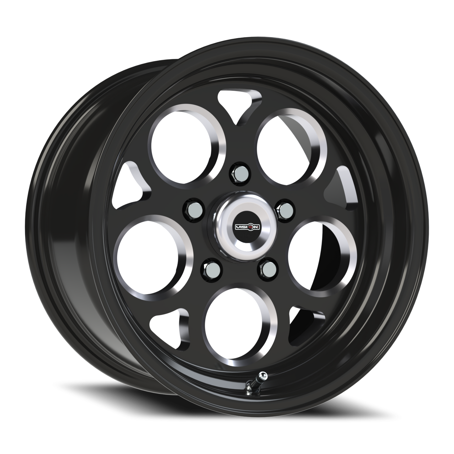 Vision Mag 15X8 Gloss Black with Milled Windows Wheel