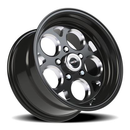 Vision Mag 15X8 Gloss Black with Milled Windows Wheel