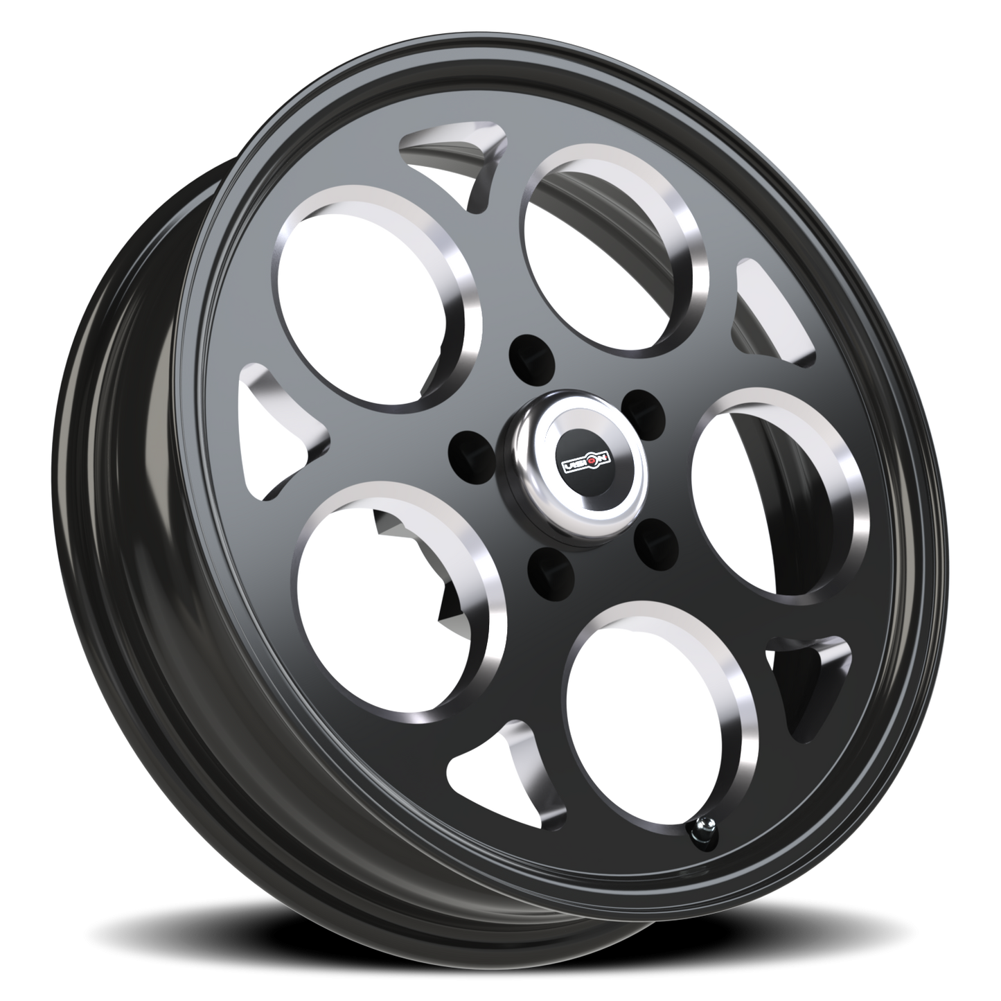 Vision Mag 17X4.5 Gloss Black with Milled Windows Wheel