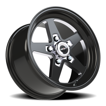 Vision Sta 15X8 Gloss Black with Milled Center Wheel
