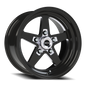 Vision Star 15X8 Gloss Black with Milled Center Wheel