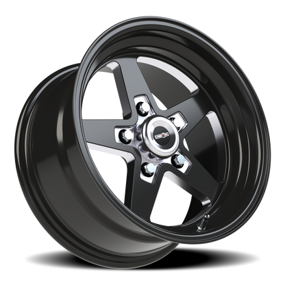 Vision Star 15X8 Gloss Black with Milled Center Wheel