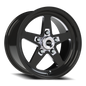 Vision Star 15X8 Gloss Black with Milled Center Wheel