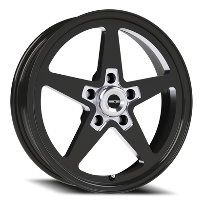 Vision Star 17X4.5 Gloss Black with Milled Center Wheel