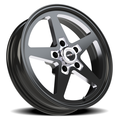 Vision Star 17X4.5 Gloss Black with Milled Center Wheel