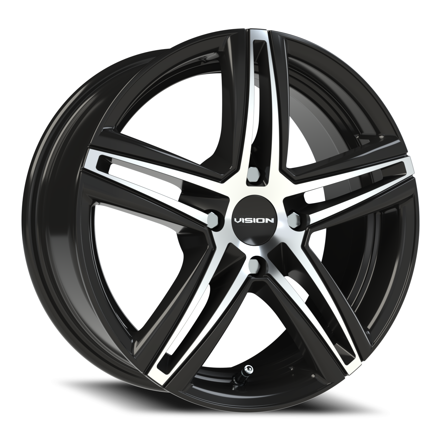 Vision Fwd 15X6.5 Gloss Black Machined Face Wheel