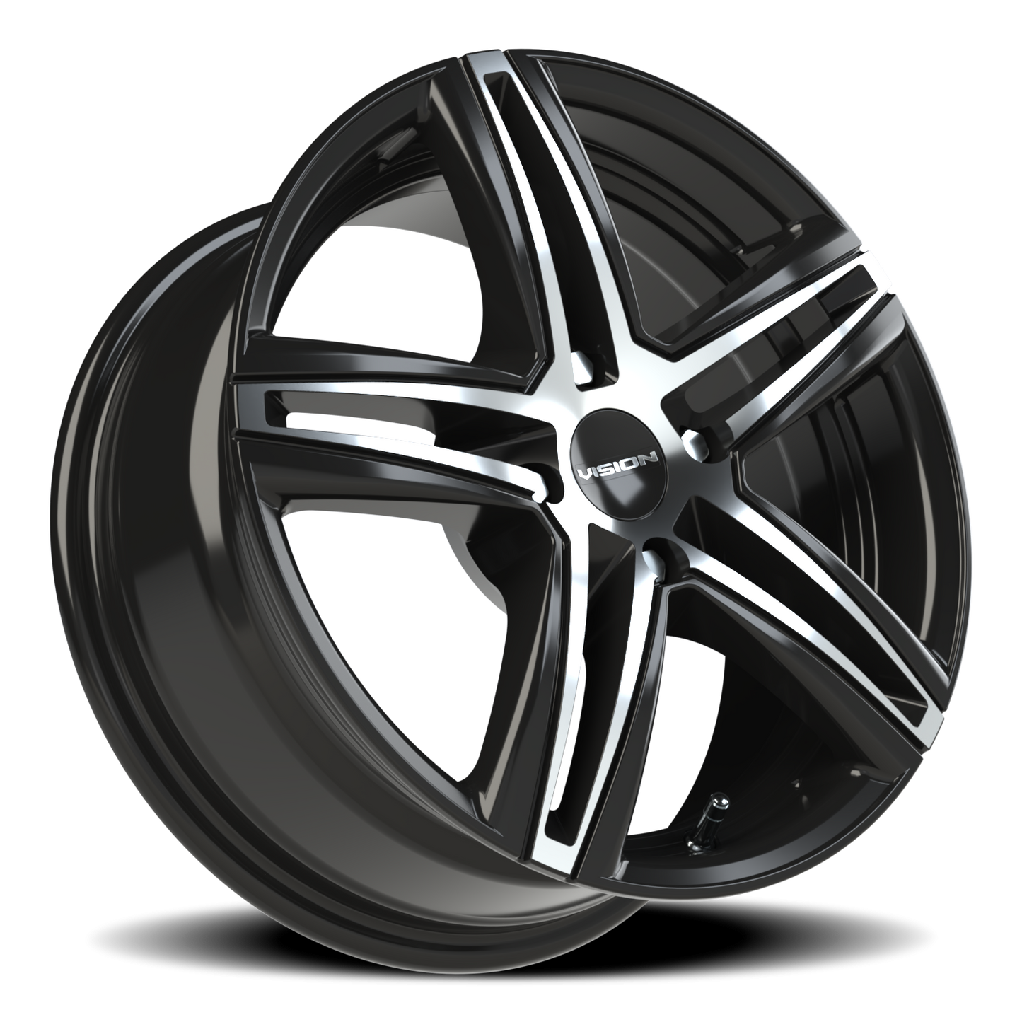 Vision Fwd 15X6.5 Gloss Black Machined Face Wheel