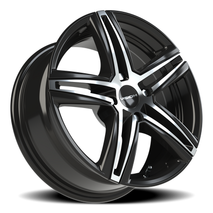 Vision Fwd 15X6.5 Gloss Black Machined Face Wheel