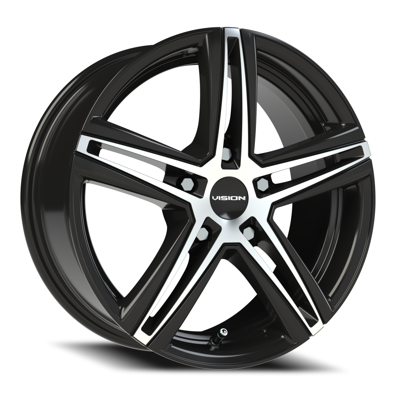 Vision Fwd 16X7 Gloss Black Machined Face Wheel