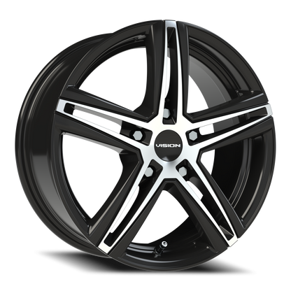 Vision Fwd 16X7 Gloss Black Machined Face Wheel