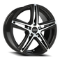 Vision Fwd 16X7 Gloss Black Machined Face Wheel