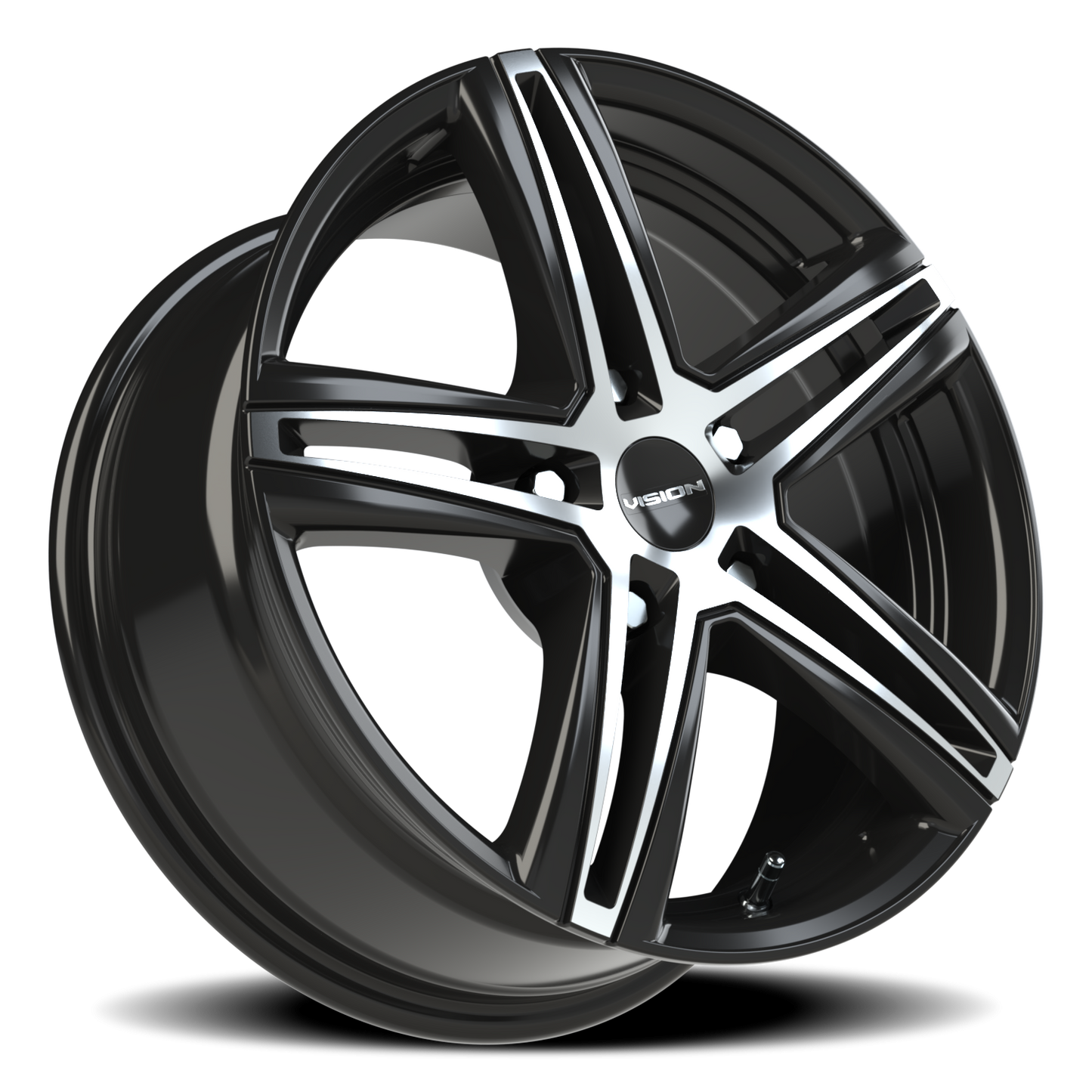 Vision Fwd 16X7 Gloss Black Machined Face Wheel