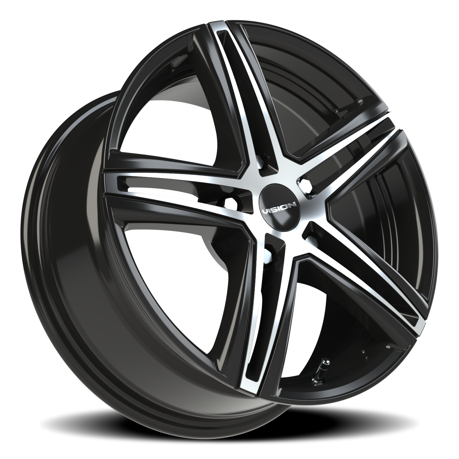 Vision Fwd 16X7 Gloss Black Machined Face Wheel