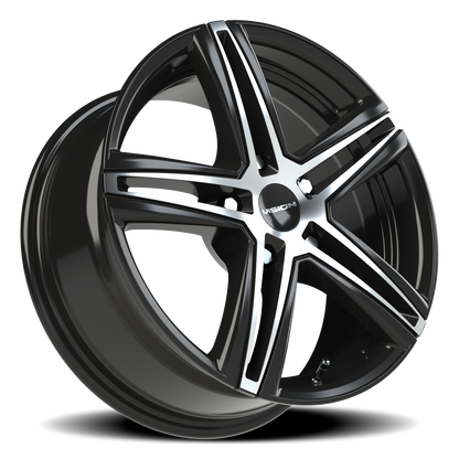 Vision Fwd 16X7 Gloss Black Machined Face Wheel