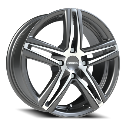 Vision Fwd 15X6.5 Gunmetal Machined Face Wheel