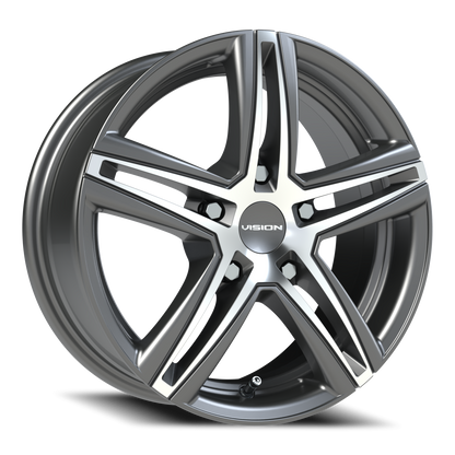 Vision Fwd 15X6.5 Gunmetal Machined Face Wheel