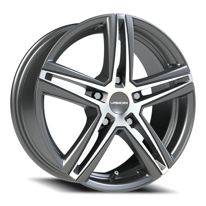 Vision Fwd 16X7 Gunmetal Machined Face Wheel