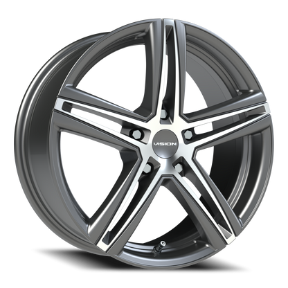 Vision Fwd 17X7.5 Gunmetal Machined Face Wheel