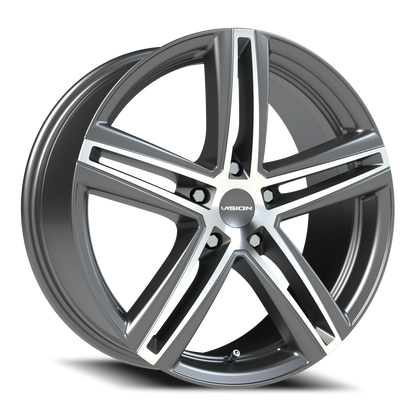 Vision Fwd 18X8 Gunmetal Machined Face Wheel