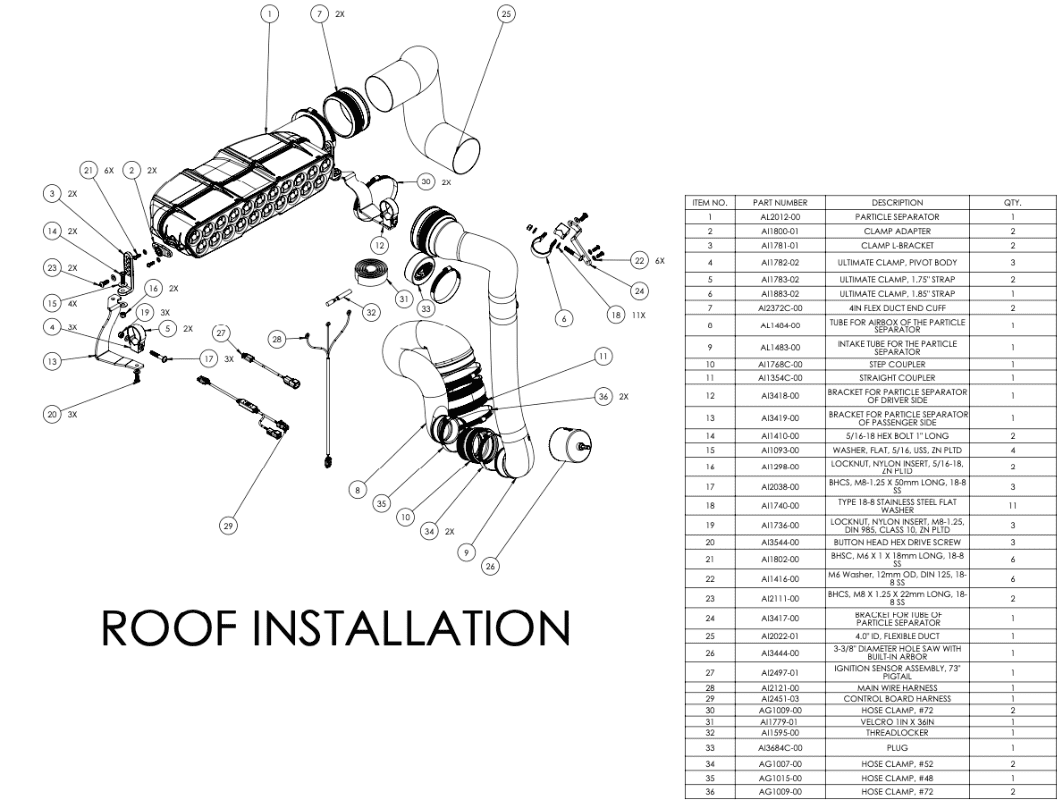 Particle Separator for 2023-2025 Speed UTV "El Jefe"