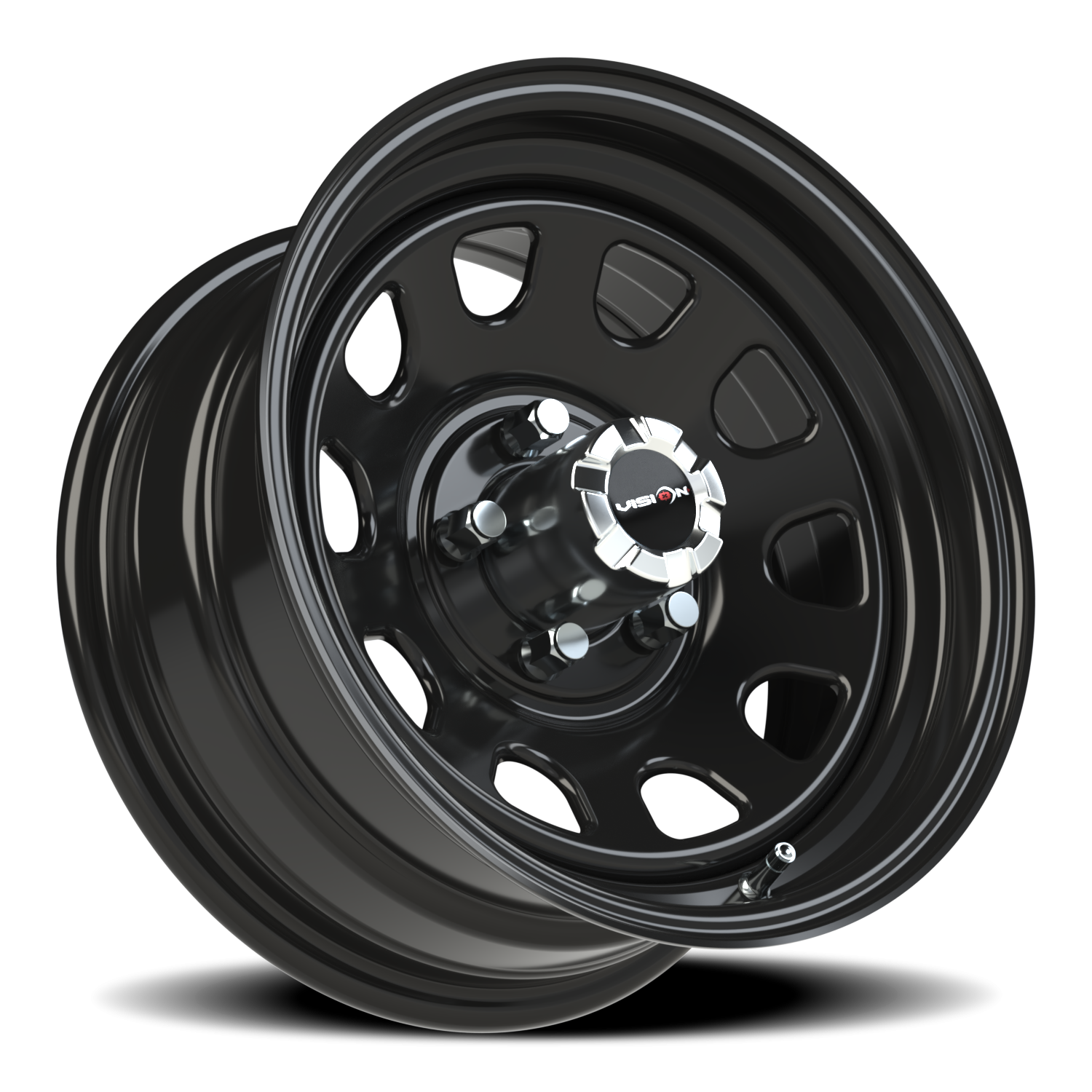Vision Steel 15X7 Gloss Black Wheel