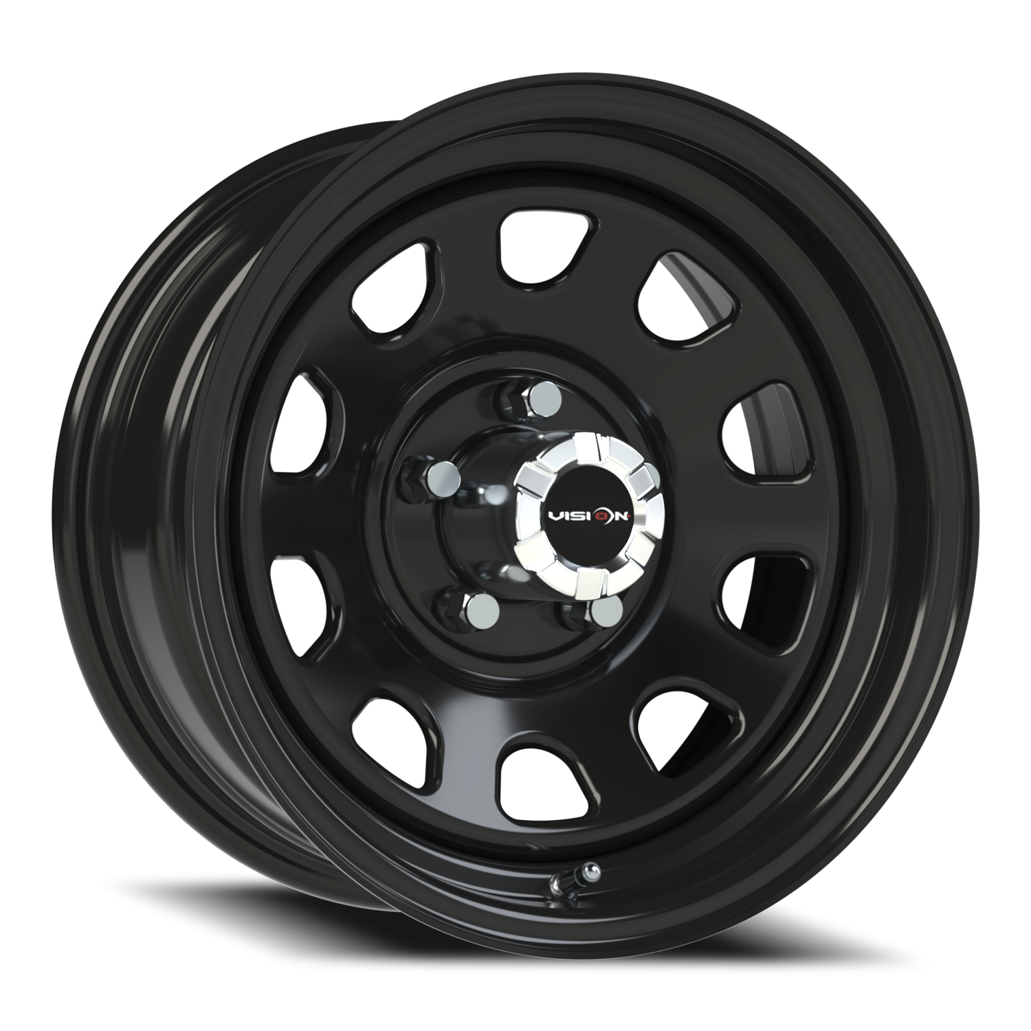 Vision Steel 15X7 Gloss Black Wheel