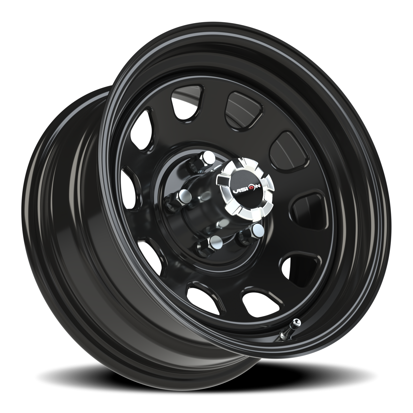 Vision Steel 15X7 Gloss Black Wheel